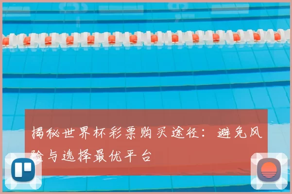 揭秘世界杯彩票购买途径:避免风险与选择最优平台